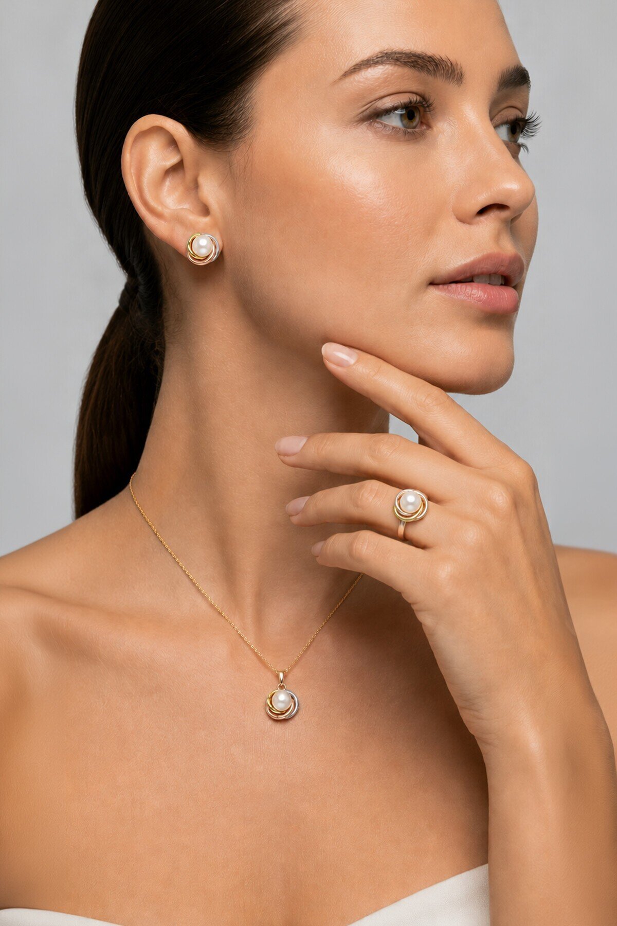 Olimpiyat İnci Üçlü Set